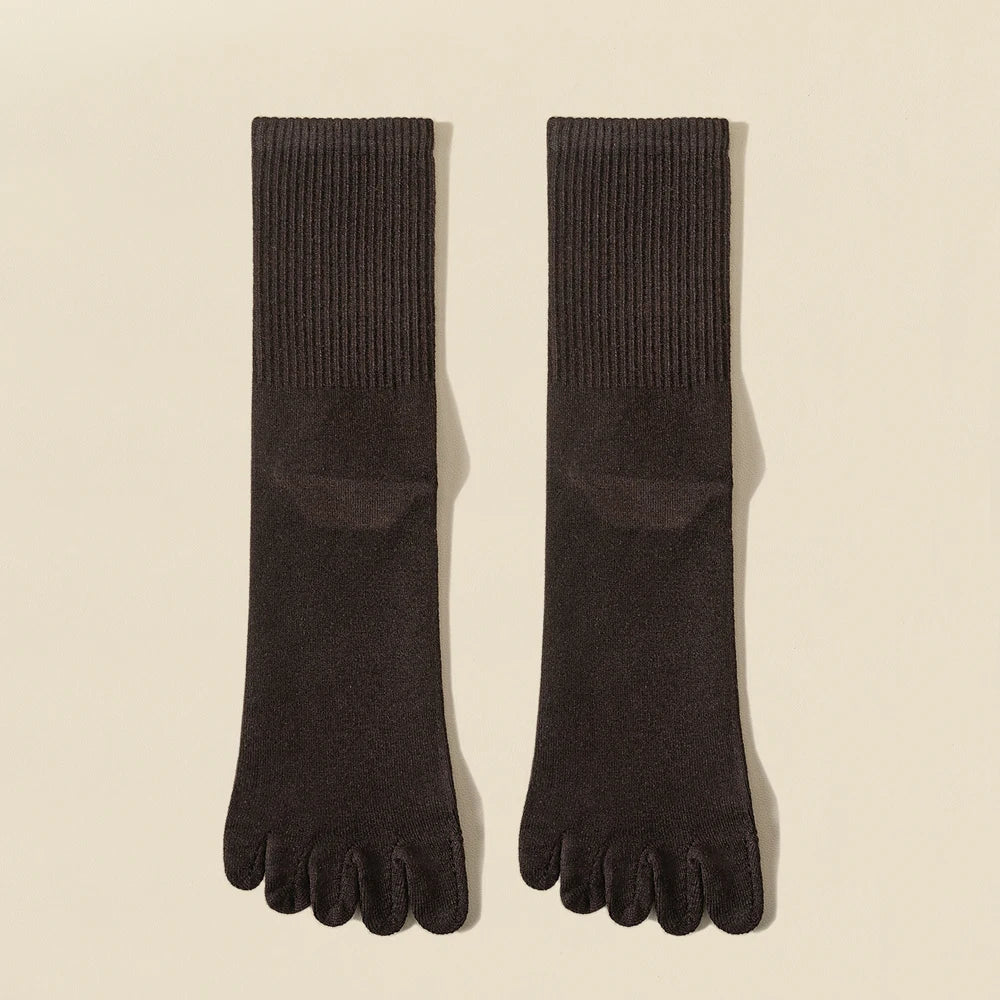 Wool Warm Five-finger Socks Comfortable Business Men's Toe Socks Sports Breathable Sweat Deodorant Solid Color Sock Male