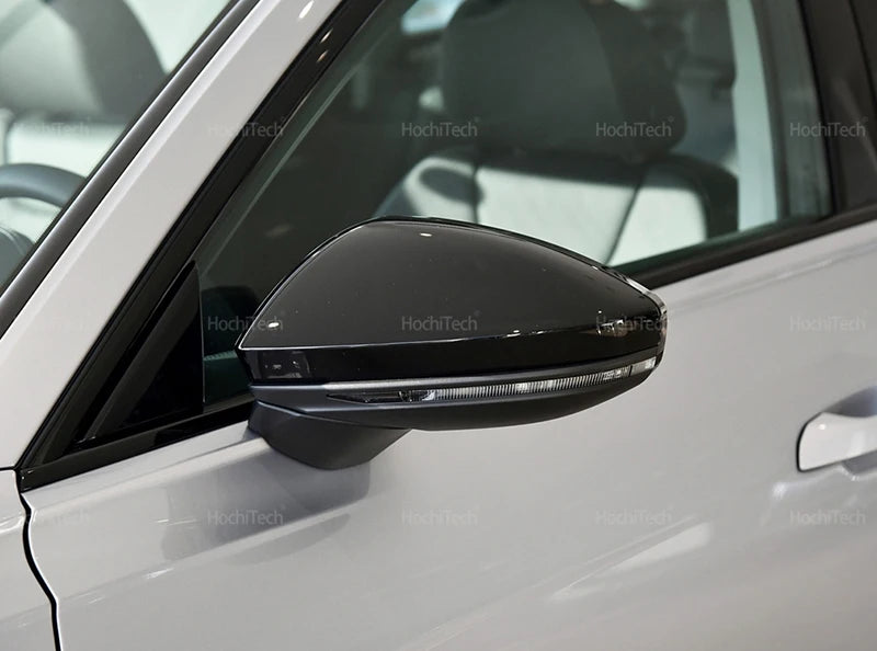 High Quality Carbon Fiber Glossy Black Replacement Side Mirror Covers Cap for Audi A6 S6 RS6 C8 A7 S7 RS7 A8 Left hand Drive