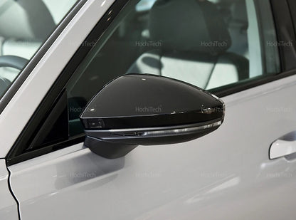 High Quality Carbon Fiber Glossy Black Replacement Side Mirror Covers Cap for Audi A6 S6 RS6 C8 A7 S7 RS7 A8 Left hand Drive