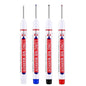 4Pcs/Set 20mm Deep Hole Long Nib Head Markers For Metal Perforating Pen Waterproof Bathroom Woodworking Decoration Multi-Purpose