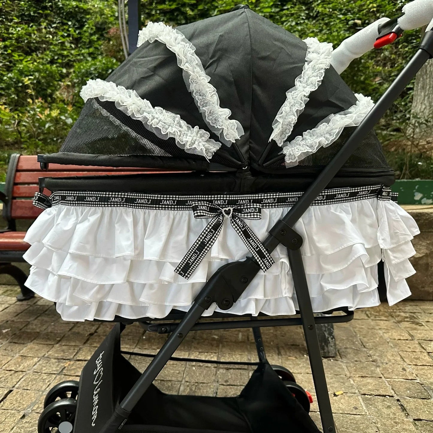 LDAIELLE High-end  Pet cart Small and light foldable Yorkshire outdoor travel