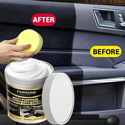 FARIENNE 150G Car Interior Care Cream Plastic Trim Restorer Anti-Aging Brightener For Dashboard Tire Leather Seat