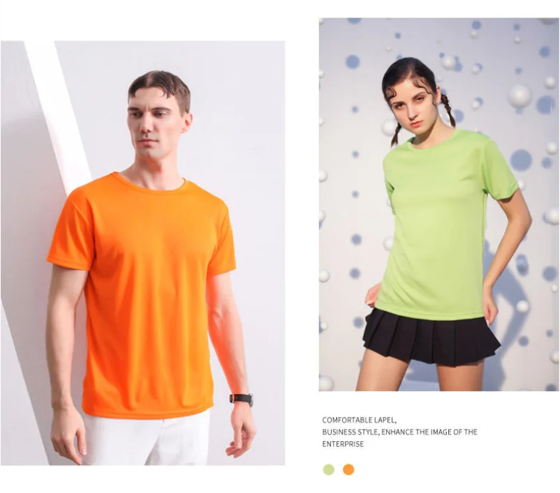 Summer Quick-drying T-shirt Custom Logo Breathable Sports Top Embroidery Personalized Logo Team Activity T-shirt Print Pattern