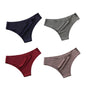 4PCS/Set Seamless Brazilian Panties Women's Sexy Lingerie Cool Ice Silk Low Waist Briefs Soft Solid Ultra-thin Bikini Underwear