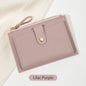 Minimalist and Fashionable Women's Short Card Bag Ultra-Thin Mini PU Leather Zero Wallet Women's Credit Card Holder Wallet