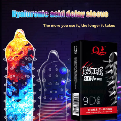 10/12PCS Super Dotted Condom Adult Sex Toys Stimulation Sleeves For Penis Male Contraception Condoms Erotic Product Sex Goods