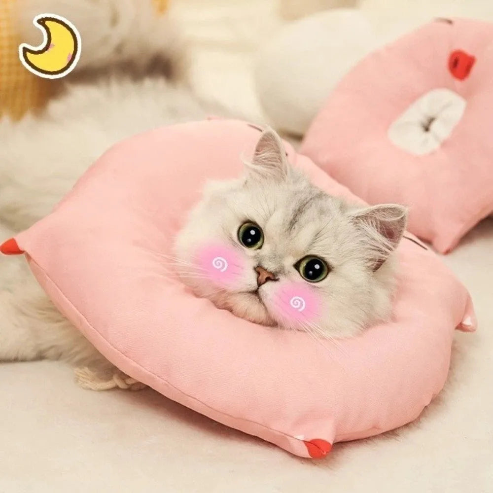 Adjustable Cat Elizabethan Collar Cartoon Comfortable Pet Protective Cone Collar Soft Lightweight Anti-licking Collar