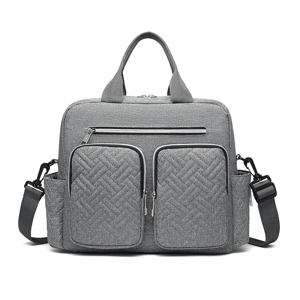 KONO Baby Diaper Bag, stylish and versatile for moms and dads, travel bag with insulated pockets for bottles and snacks