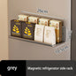 Magnetic Kitchen Refrigerator Storage Rack Without Punching Wall-mounted Condiments Spice Shelf Household Organizer