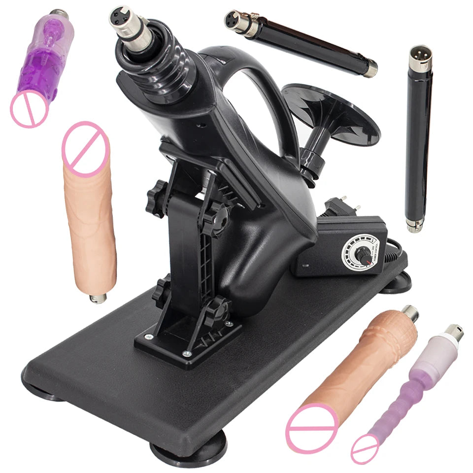 FREDORCH Sex Machines More Attachment Masturbating Pumping Sex Gun Adjustable with Dildo Couples Sex Toy Love Machine for Couple