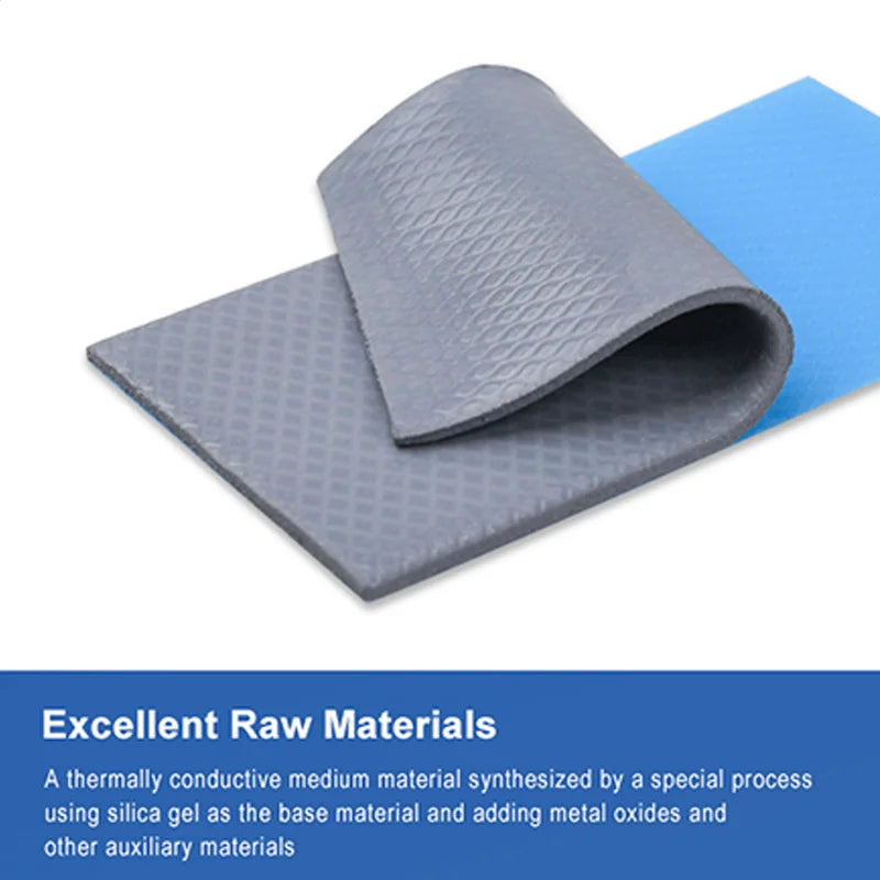 21W/MK Thermal Pad Kit 0.5mm 1.0mm 1.5mm High Performance Thermal Pads for SSD GPU CPU Nvme M.2 PS5 PC Laptop Heatsink Cooling