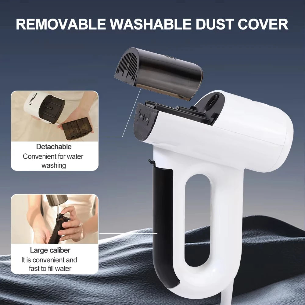 Handheld Powerful Adsorption Vacuum Steamer Iron 2 in 1 Steam Ironing Dry Ironing Garment Steamer Smooth Out Stubborn Wrinkles
