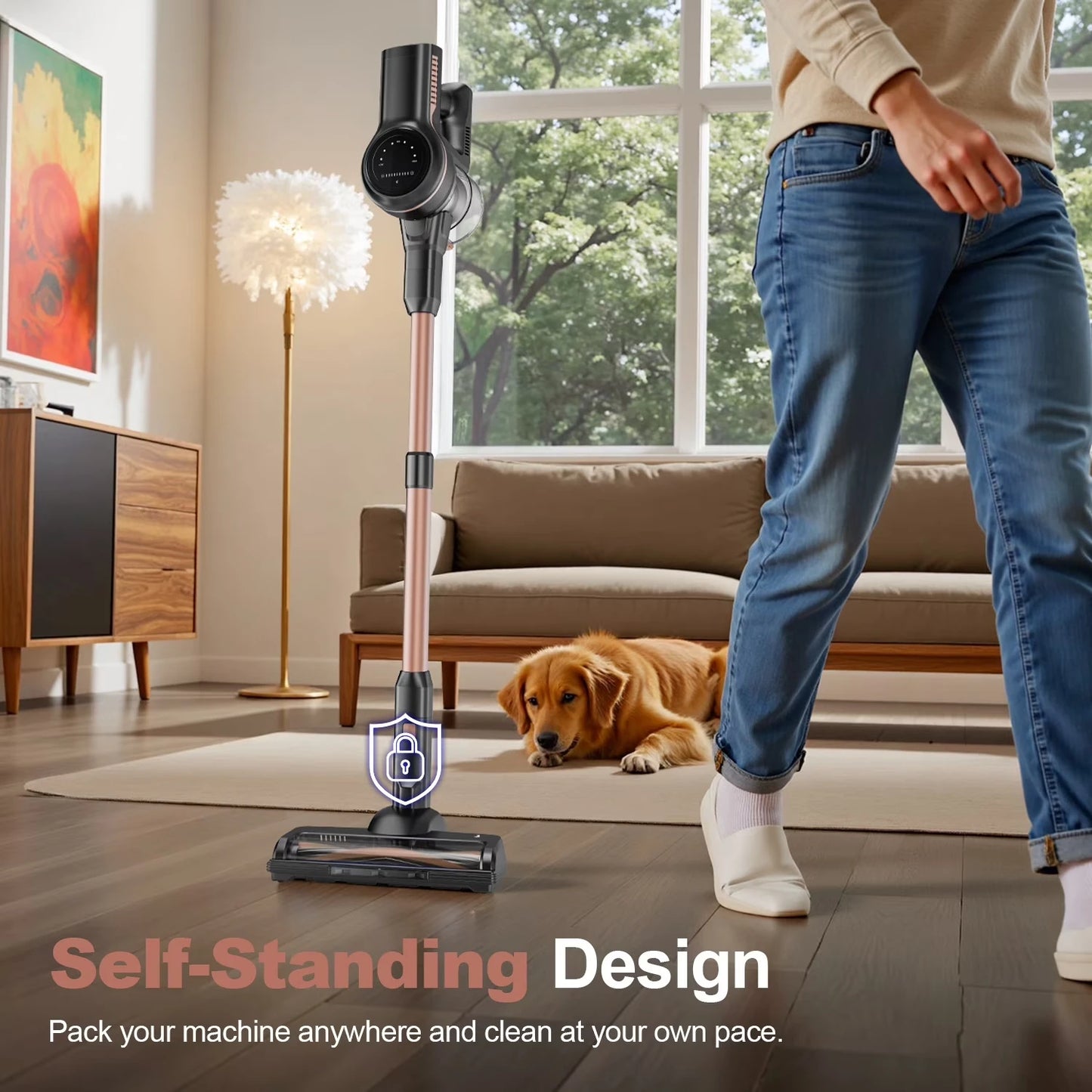 INSE S7P cordless vacuum cleaner, 465W 45KPA Wireless Vacuum Cleaner with Suction Power,  8*2200mAh battery, 50000Pa Strong Suction, 45-60mins runtime,1.2L