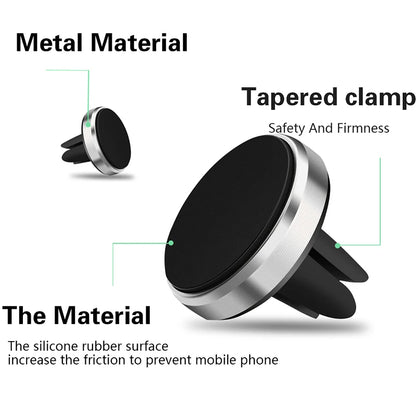 Magnetic Car Mobile Phone Holder Air Vent Clip Smart Phone Stand Mini Magnetic Car GPS Bracket For iPhone Huawei Xiaomi Realme