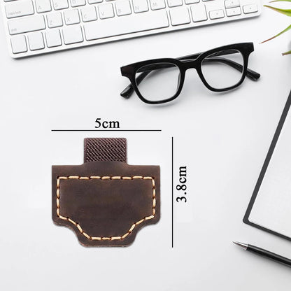 1pc Leather Bookmark Pen Holder Magnetic Buckle Magnet Clip Notebook Book Markers Page Divider for Stationery Supplies