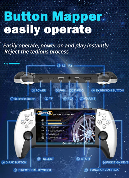 Pocket Game Console 5.0 Large Screen High Definition Retro Style Miniature Dual Joysticks Two-player Fighting Arcade-style