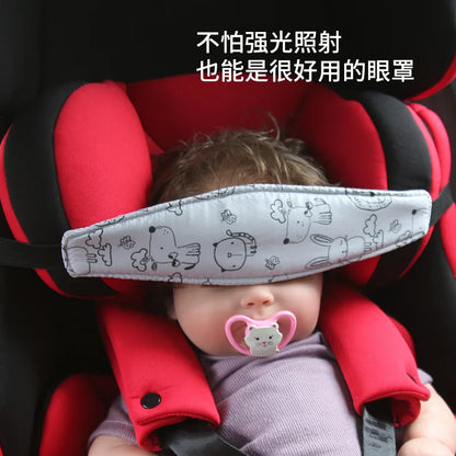 Baby Carseat Head Support Adjustable Infant Stroller Neck Relief Strap Pillow Fastening Belt Headrest  Toddler Sleep Positioner