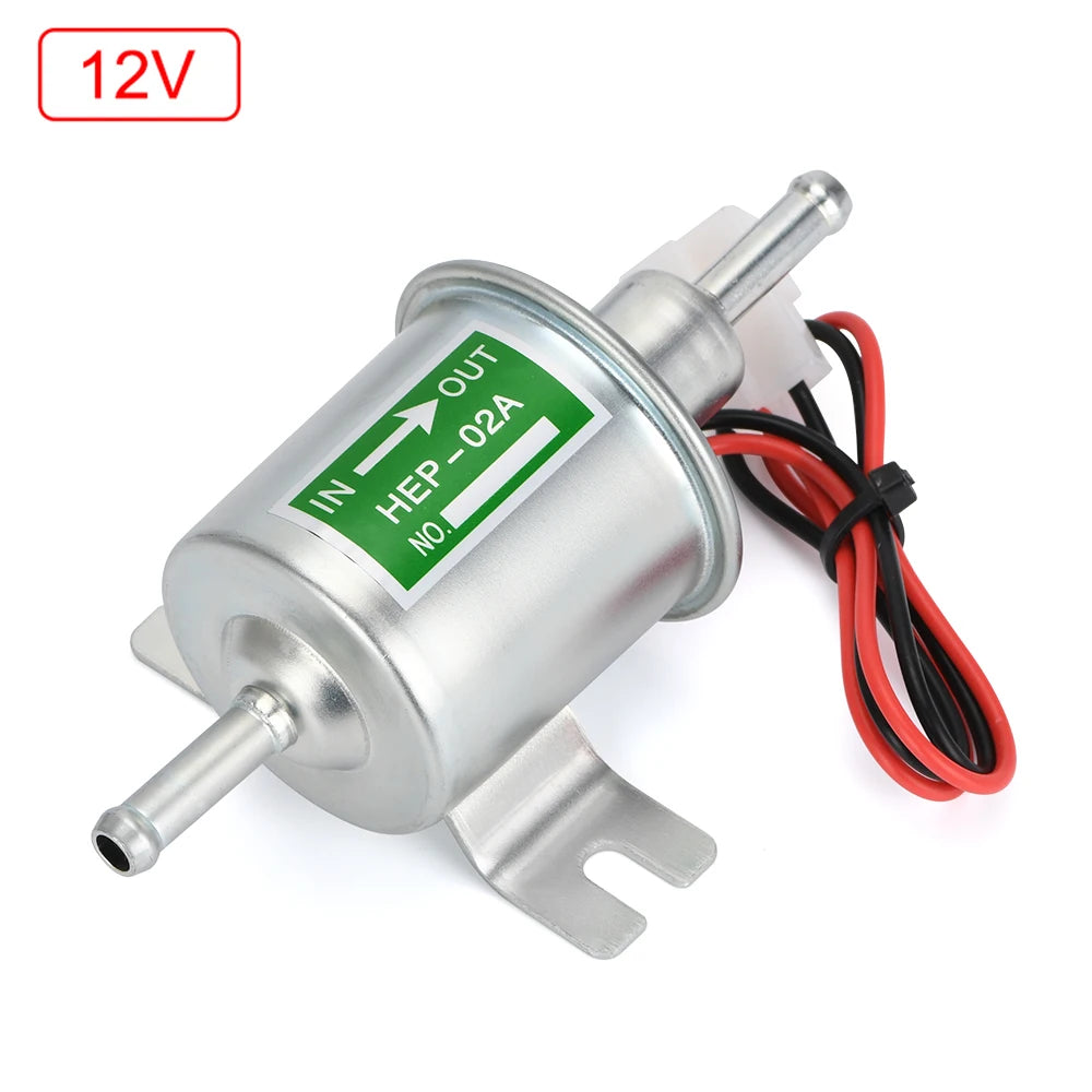 New 12V 24V Electric Fuel Pump Low Pressure Bolt Fixing Wire Diesel Petrol HEP-02A For Car Carburetor Motorcycle ATV