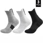 6/3/1 Pairs Men's Compression Socks Breathable Basketball Sports Cycling Socks Moisture Wicking High Elastic Tube Socks