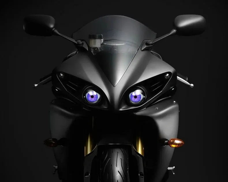 LED Car Dynamic Devil Eye Large Light 3-inch 33 Mode Car Light Remote Modification Eagle Eye 3D Lens Dynamic Pupils Headlight