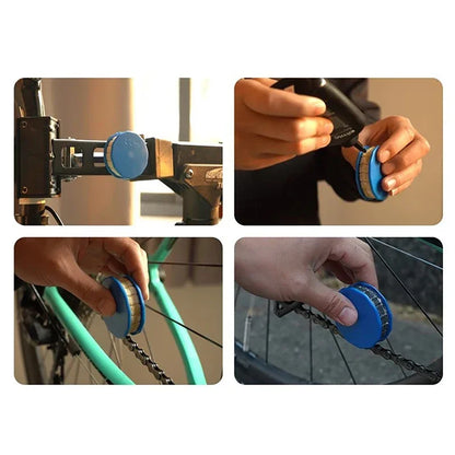 Portable Bicycle Chain Oiler Roller Lubricant Lube Disc Bicycle Chain Lubricator Bike Repair Tools Cycling Riding Gear Parts