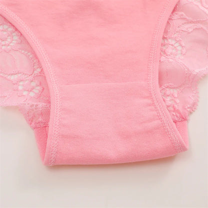 3PC/Set Women's Sexy Floral Lace Panties Low Rise Hollow Out Briefs Transparent Underwear Female Elastic Straps Soft Lingerie
