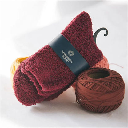 Winter Warm Thicken Fluffy Socks Men Soft Elastic Coral Velvet Towel Sock Unisex Thermal Cozy Floor Sleeping Socken Dropshipping