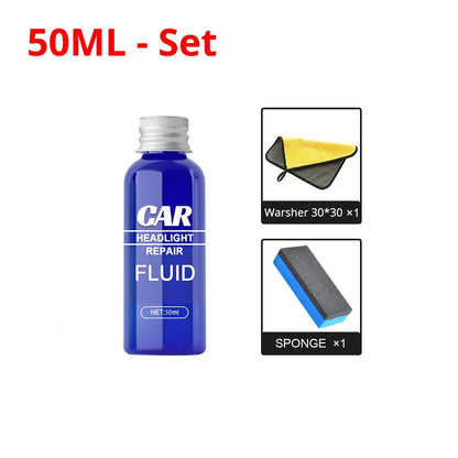 Car Headlight Scratch Repair fog Remover 10/30/50ml Light Cleaner Automotive Restoration Kit Polishing Cleaning Maintenance tool