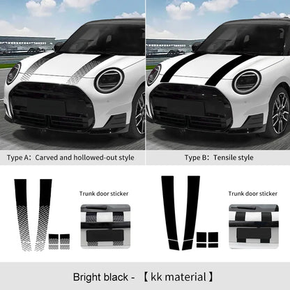 Car Engine Hood Vinyl Trunk Decal Stickers For Mini Cooper F56 F60 F55 F54 R56 R60 F65 F66 U25 J01 Countryman Car Accessories