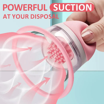 Breast Enhancement Sucking Vibrator Rotating Vacuum Pump Bra Sucker AV Breast Massager Female Nipple Stimulation Masturbator