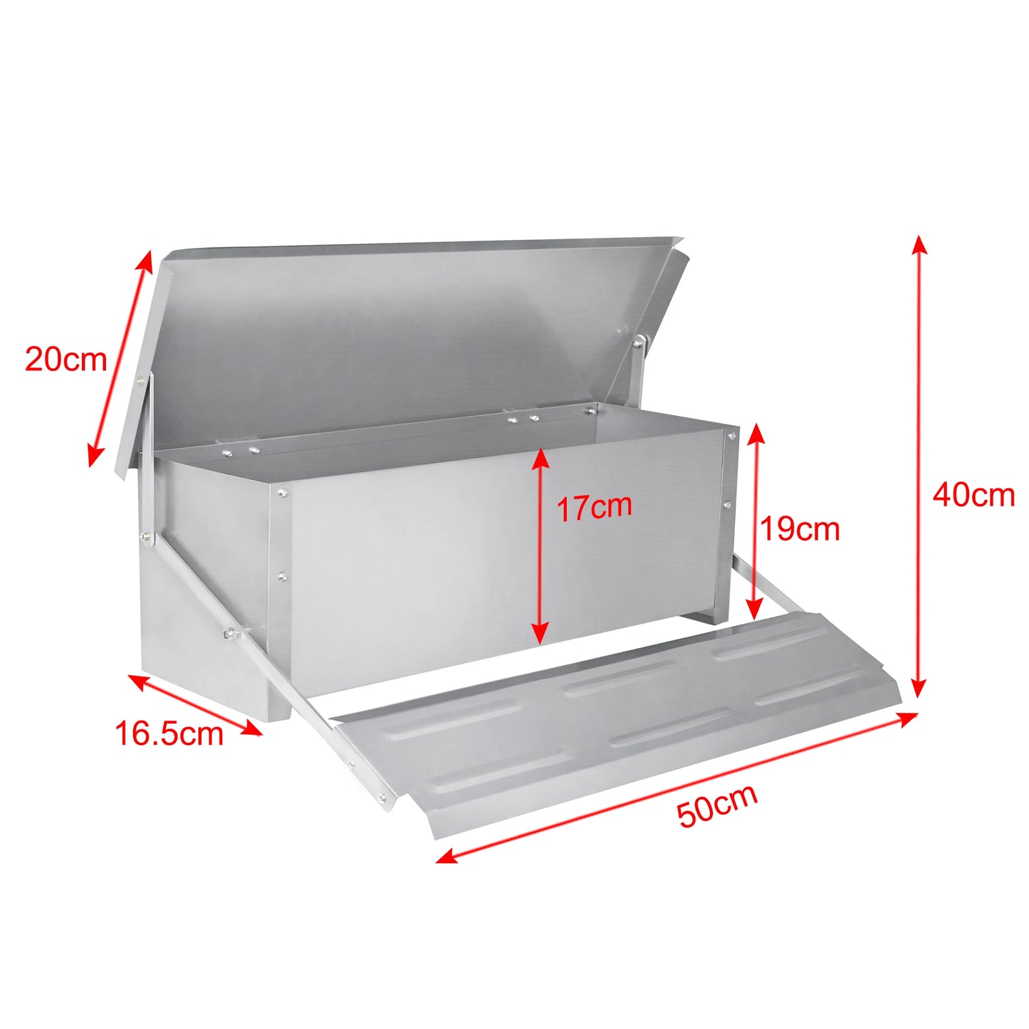 Automatic Feeder, Feeding Trough with Automatic Pedal & Mouse Protection Lid, 5KG/10KG Chicken Feeder for Farm Animals