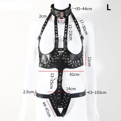 Sex Suit Harness Women,Slave Bondage Restraints Cosplay Sexy Lingerie Sex Toys for Couples BDSM Collar Bra Open Breast Underwear