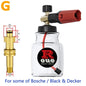 KAIKARAI High-Pressure Cleaning Gun Black-red Foam Watering Can Simple Car Washing Tools Outdoor Garden Washing Machine Bubbler