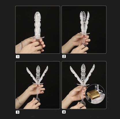 1pcs, Adjustable Huge Stainless Steel Anal Dilator Metal Vaginal Speculum Fisting Vaginal Dilator Anal Training  Adult Sex Toys