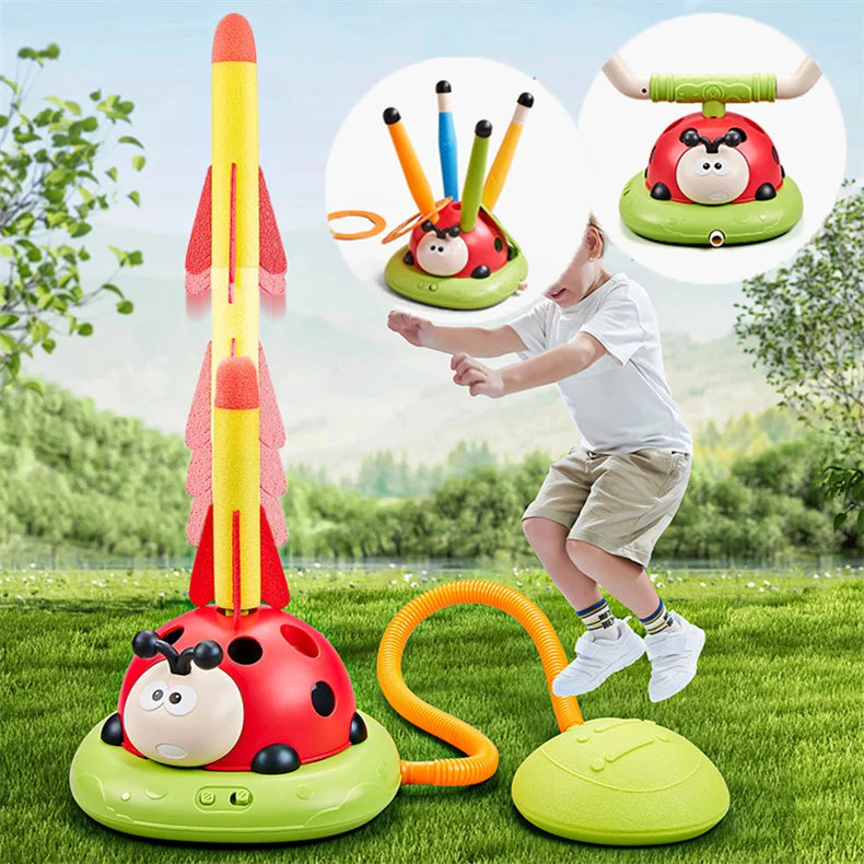 4 Styles Ladybug Sport Entertainment Baseball Toy Game Rope Skipping Machine Ferrule Jump Rocket Launcher Outdoor Play For Boy