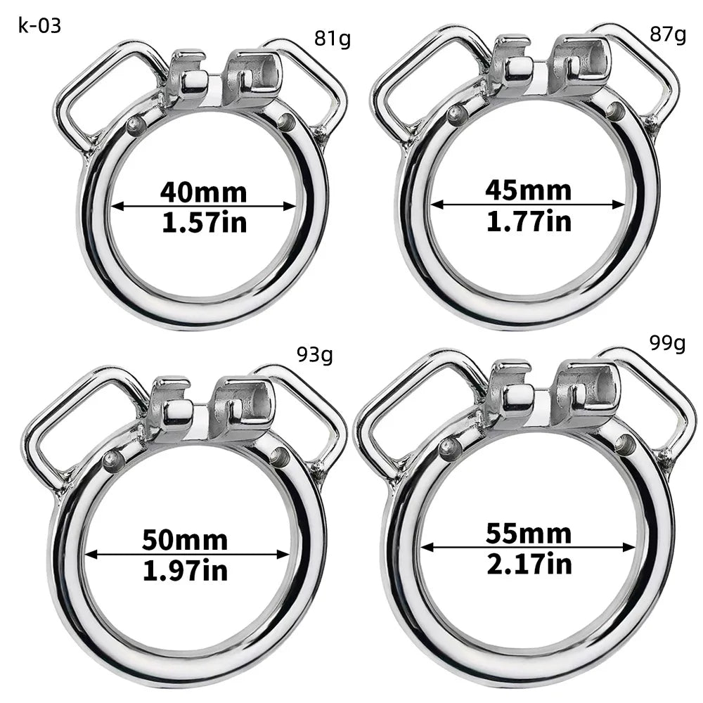 Stainless Steel Chastity Cage Device Penis Rings Bondage Belt Cock CB Lock BDSM Sex Toys for Man Gay Adult Products Accessories
