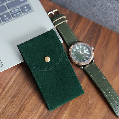 Embers Watch Bag Blue Black Green Watch Box Flannelette Gift Box Travel Storage Case Durable Portable Watch Dust Protection Case