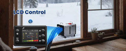 Hcalory HC2-H 8KW All-in-One Diesel Air Parking Heater DC12V/24V Portable Diesel Heater 0.12-0.45 L/h with Smart App Control & 220-240V Adapter