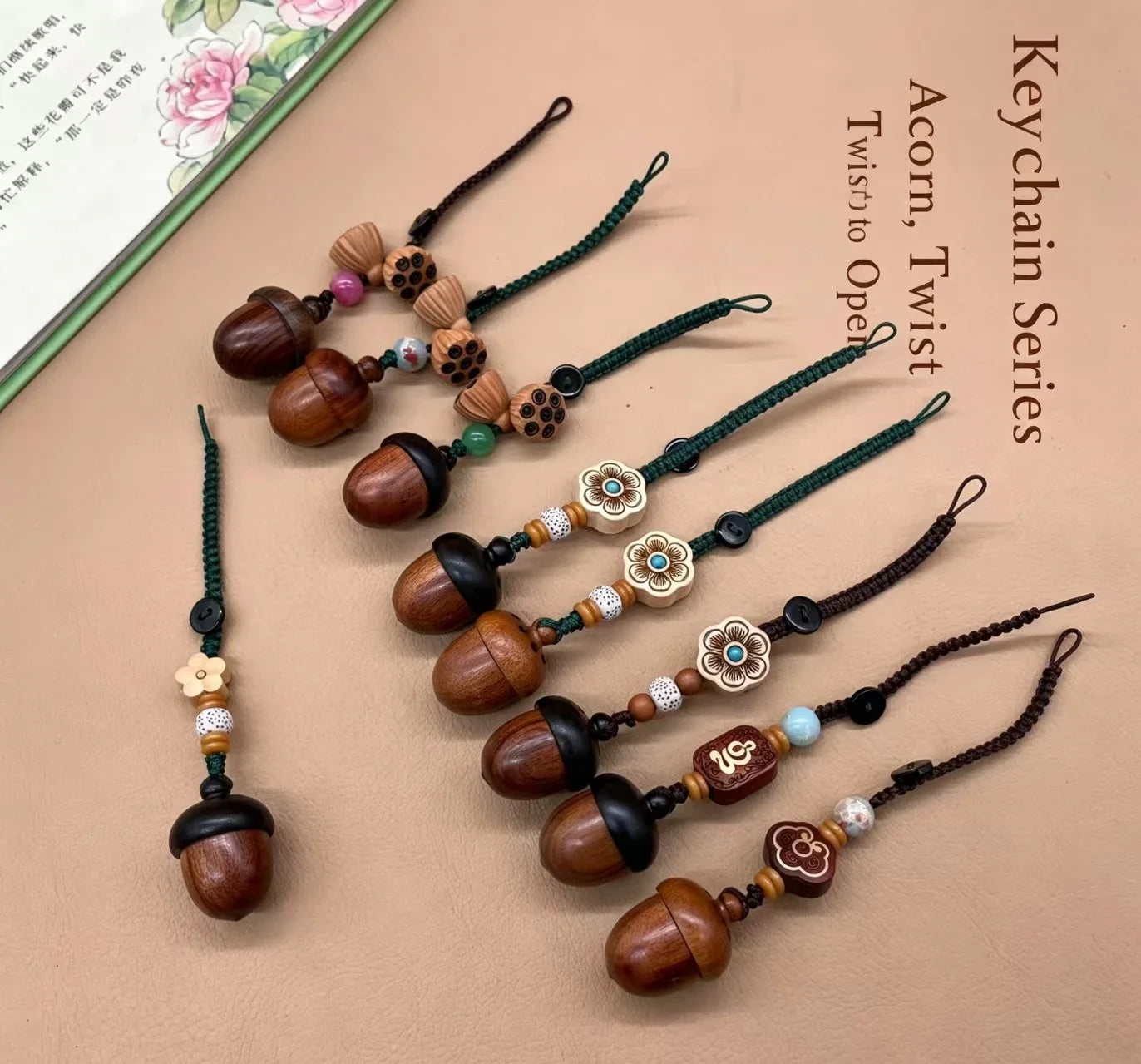 S12 Small Acorn Urn Pendant Necklace Portable Pet Ashes Keepsake for Dog Cat Memorial，Warmth Keeps Love Alive Forever.