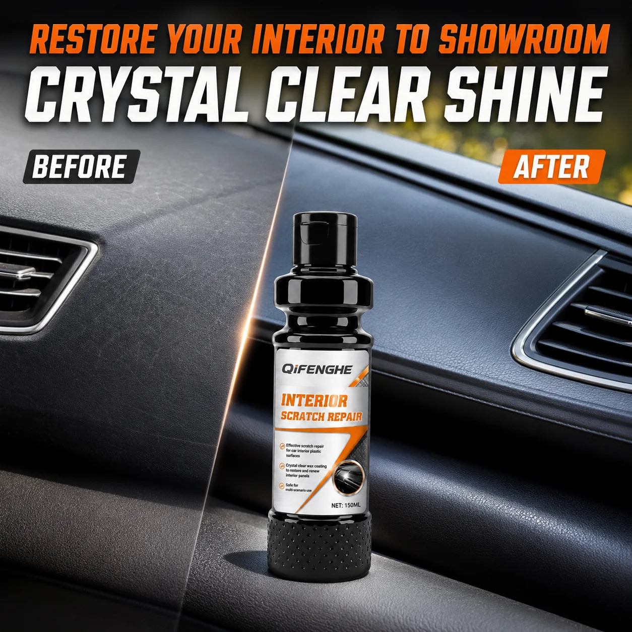 Automotive Interior Renew Liquid Fix Minor Plastic Scuffs Lay Protective Layer Bring Showroom Bright Finish to Car Cabin Parts
