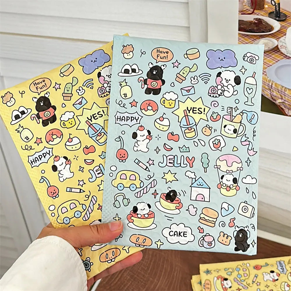 10pcs/Jelly Dog Cute Express Waterproof Packaging Bag, Shockproof Bubble Bag