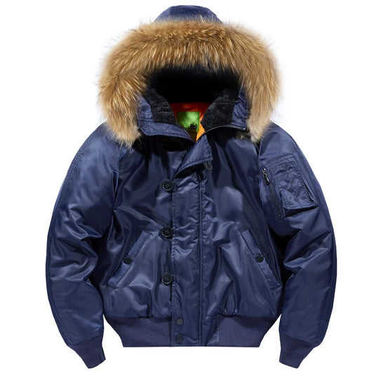 Pilot Men's jackets Thicken Winter Jacket Padding Man Down Jacket Coat Parkas Outdoor Fur Hooded Cotton Padded Jacket HXY0257