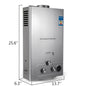 LPG 6L/8L/10L/12L/16L/18L Wasser Heizung 36KW Instant Liquefied Petroleum Gas Wasser heizung Edelstahl Kessel Kit Portable