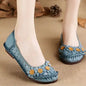 Vintage Flower Moccasins Woman Genuine Leather Ballet Flats Ladies Hollow Slip Ons Women's Luxury Loafer Purple Walking Shoes 42