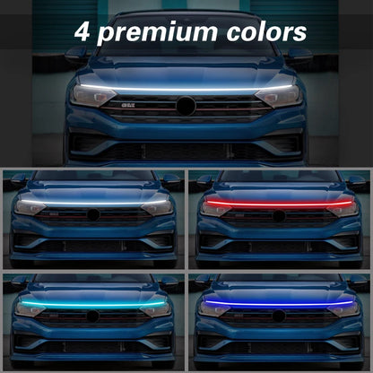 Car Flashing 1Pcs Car LED DRL Daytime Running Light For Alfa Romeo Stelvio 2017-2023 Universal Flexible Decorative Light Strip
