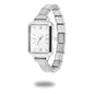 Fashion High Quality Men Women's Stainless Steel Square Round Shiny Zircon Watch Bracelet For Friend Birthday DIY Jewelry Gift