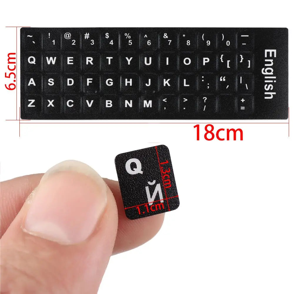 Non-slip English Arabic Keyboard Stickers Wear-resistant Laptop Keyboard Stickers Russian Letter Deutsch Spanish Alphabet Layout