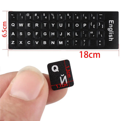 Non-slip English Arabic Keyboard Stickers Wear-resistant Laptop Keyboard Stickers Russian Letter Deutsch Spanish Alphabet Layout
