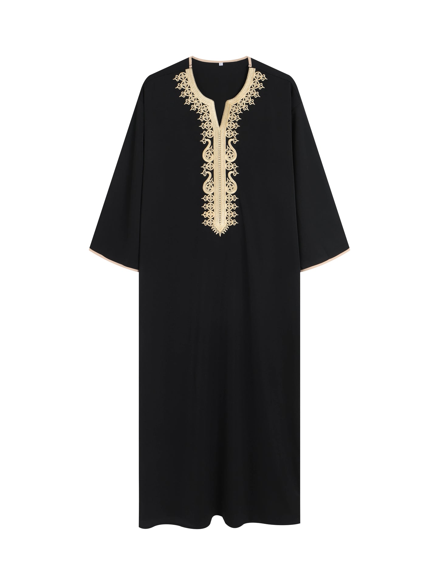 2024 Traditional Embroidery Men's Moroccan short sleeve Thobe Jubba Kandora Dishdasha robe Islamic dress Ramadan abaya