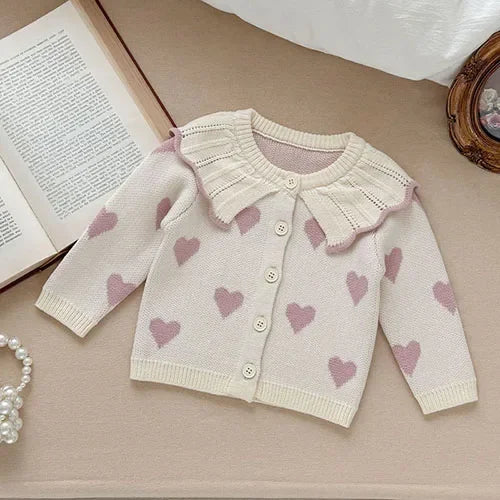 2025 New Autumn Toddler Baby Girl Clothes Set 0-3Yrs Infant Baby Girls Clothing Suit Long Sleeved Cardigan Sweater+PP Shorts